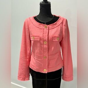 Lilly Pulitzer Coral Blazer with Gold Buttons M